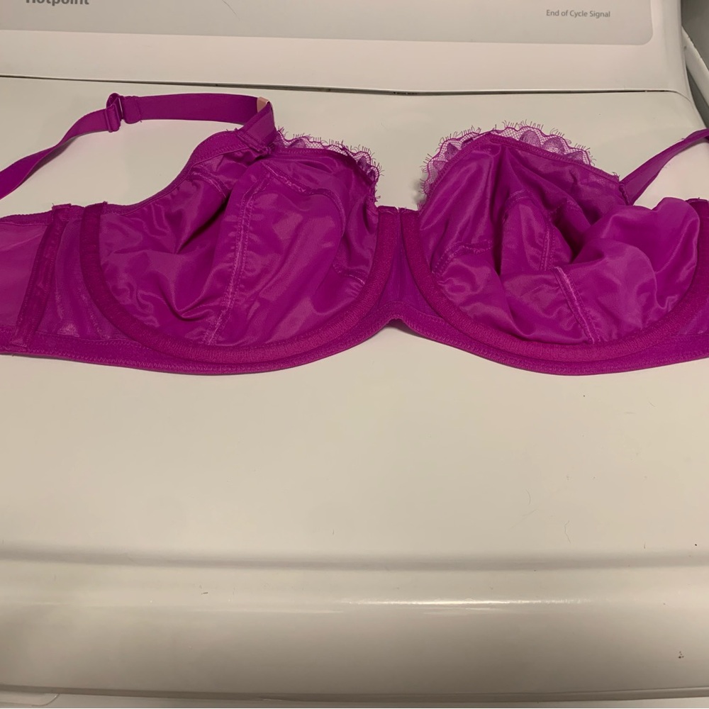 Cacique Vibrant Lace Magenta Bra 36J